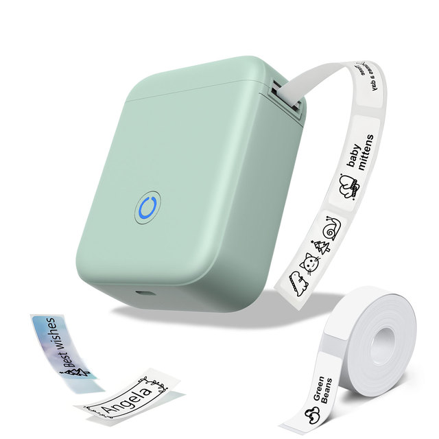 Mini Portable Thermal Label Printer 12-15mm Print Media Widths Adhesive Sticker Printers Home/Office Use USB Interface Stock