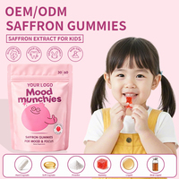 Gummies au safran en marque blanche OEM avec formule, saveur et emballage personnalisés pour usage quotidien