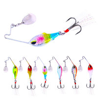 Leurre vibrant en métal VIB 10g/15g/20g, appât artificiel dur à super lancer avec paillettes vibrantes pour poisson mandarin