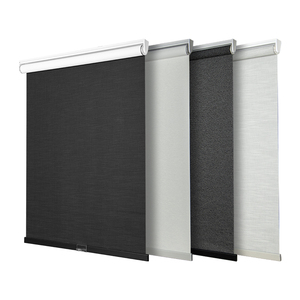 Persianas enrollables opacas de resorte <span class=keywords><strong>con</strong></span> cuerda y riel, de poliéster, para ventanas francesas, ecológicas - Product Image 5