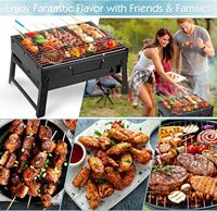 Table pliante en métal légère et portable pour le camping en plein air, les pique-niques et la plage, petit barbecue de table avec revêtement en poudre