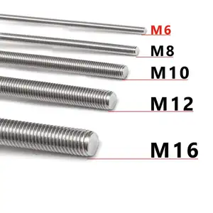 M8 X 100mm Length 304 Stainless Steel Fully Threaded Rod Bar Studs