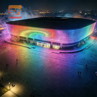 Lumière de rideau LED intelligente RGB de Noël, contrôleur DMX programmable, étanche IP65, pour extérieur, décorations de sites touristiques et de visites nocturnes