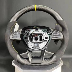 Volant de voiture personnalisé en fibre de carbone pour Mercedes Benz W204 W205 W213 W219 W222 E63 Gle Gls <span class=keywords><strong>Amg</strong></span> <span class=keywords><strong>Gt</strong></span> <span class=keywords><strong>C63</strong></span> E63 S63 G63 - Product Image 2
