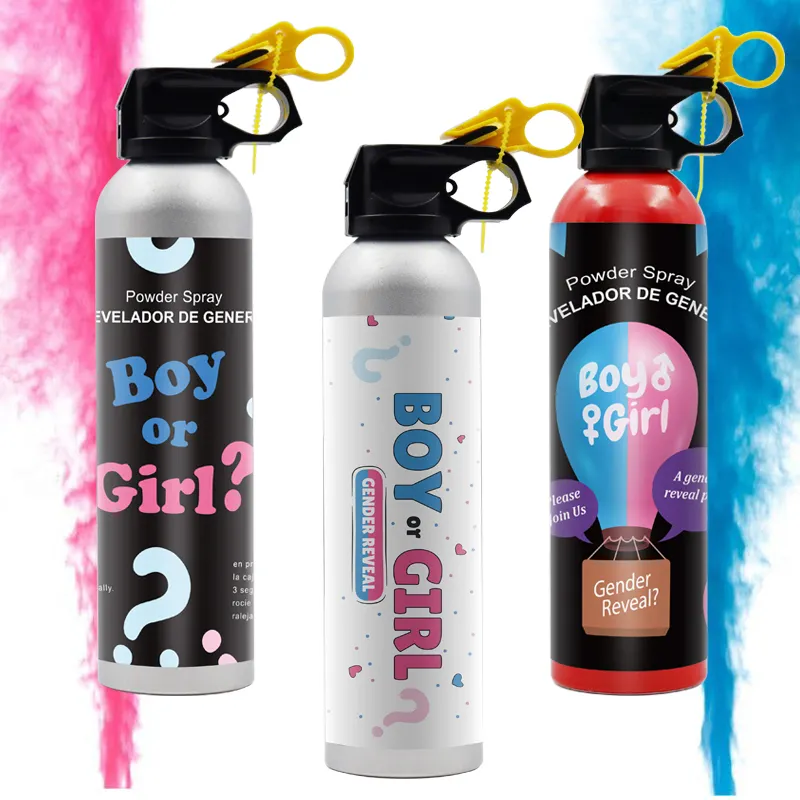 Custom Boy or Girl Gender Reveal Brandblusser Powder Smoke Blaster Spray Gender Reveal Fire Extinguisher