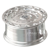 Ruedas Monobloque Forjadas XINLAI Personalizadas con Acabado Plateado Pulido, Diseño Aero Turbine Disc, 5x120 5x114.3 5x112 para BMW, Audi y Mercedes-Benz
