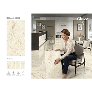 Rosalia Beige Luxury Glazed Porcelain Tiles 600x1200mm 60x120cm Premium Hotel Floor Wall Ceramic Tile - Product Image 1