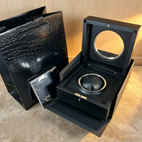 Boîte de rangement pour montres en bois rectangulaire noire transparente avec fenêtre, doublure en velours et cuir PU, fermeture à clapet, emballage cadeau multiple