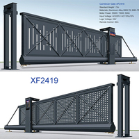 Puertas Cantilever PROUD XF2410 - Control de Acceso por Reconocimiento Facial y Código QR en Aleación de Aluminio con Control Remoto de 30m