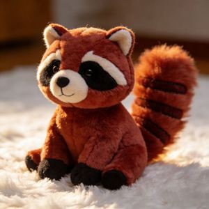 Cute Customized <b>Stuffed</b> Animal Doll <b>Soft</b> Fluffy Raccoon <b>Stuffed</b> Animal with Striped Tail for Kids & Adults OEM/ODM - Product Image 1
