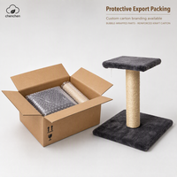 Griffoir pour chat en sisal, corde en sisal naturelle, plateforme en peluche douce, base carrée stable pour chats d'intérieur