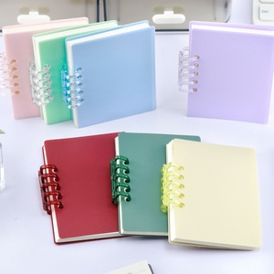 Carnet à feuilles mobiles A7 couleur macaron créative, style doux et féminin haut de gamme, journal uni simple, cadeau - Product Image 1