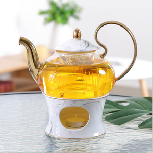 ชุดถ้วยชาลายดอกไม้ เซรามิกแก้วสไตล์อังกฤษ ชุดน้ำชาพร้อมเทียน กาต้มน้ำชาพร้อมที่กรอง ชุดน้ำชายามบ่าย - Product Image 6