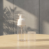 Flacon en mousse transparent 80ml 150ml, tête de pingouin, pour nettoyant visage, agent de nettoyage à sec, modèle PET Z038, col en PP, peint par pulvérisation