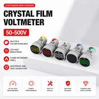 Indikator Tegangan LED Digital Voltmeter Lensa Kristal AC 50-500V Nilai IP65 (Akurasi 0,1% + 1) Suhu Operasi -25 hingga 55