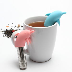 ที่กรองชาซิลิโคนและสแตนเลสเกรดอาหารรูปปลาโลมา ขายส่ง - Product Image 4