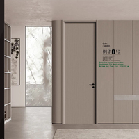 Porte intérieure en cristal de carbone sans peinture, remplissage plein, bonne isolation acoustique pour chambre familiale