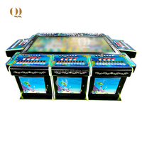 QIQU haute définition la meilleure technologie Table de poisson 65 pouces 8 joueurs Table d'arcade de jeu de poisson Ocean King