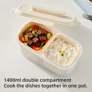 Food Grade Plastic Eco-friendly Bento Boxes for Adults Bento <b>Lunch</b> <b>Box</b> Kids Double-<b>compartment</b> Low-sugar <b>Lunch</b> <b>Box</b> - Product Image 4