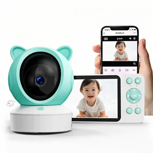 Moniteur Bébé 1080p 5 Pouces Double Mode avec <span class=keywords><strong>Audio</strong></span> Bidirectionnel, Vision Nocturne et <span class=keywords><strong>Lecteur</strong></span> de Musique Multifonctionnel pour Bébé et Soignant - Product Image 1
