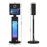 Machine photomaton instantanée DSLR en métal de 15,6 pouces avec fonction selfie et compatibilité smartphones pour événements festifs GT