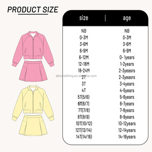 Ensemble de vêtements de sport pour filles, veste à fermeture éclair à manches longues et jupe plissée évasée pour l'école, design personnalisé - Product Image 4