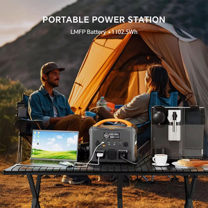 Station d'alimentation portable NEWSMY S1210 2000W, crête de 3000W, énergie de 1102,5Wh, charge rapide AC 1300W, générateur solaire MPPT - Product Image 5