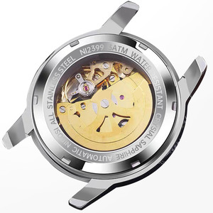 Reloj de Pulsera NIBOSI 2399 para Hombre, de Acero Inoxidable, Automático, de Negocios, 41 mm, Resistente al Agua, con Diseño de Puntero Hueco y Logotipo Personalizable - Product Image 2