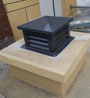 Grille de ventilation carrée à économie d'énergie avec lames en aluminium et acier inoxydable, résistante aux intempéries, pour évacuation naturelle de l'air, idéale pour usage commercial