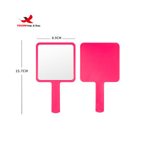 Miroir de maquillage à main pour l'approvisionnement mixte, miroir de maquillage à poignée, miroir cosmétique pour femmes, miroir en plastique carré personnalisé - Product Image 6