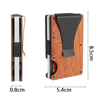 Dompet Kayu Pria Desain Baru Tipis Minimalis Blok Pemindai RFID