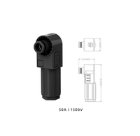 Connecteur de stockage d'énergie à verrouillage rapide rotatif 50A 70A 100A 120A IP67 étanche mâle/femelle avec contacts en cuivre étamé 1P ABS