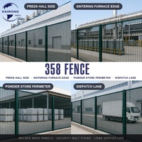 Panneau de clôture de sécurité 358 en acier soudé anti-escalade, robuste et durable, avec base en métallurgie des poudres et revêtement en poudre