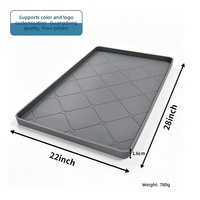 Tapis en silicone BPlus pour animaux de compagnie, adapté aux seniors, avec rebord doux pour franchir facilement et accès facile aux bols, pour chiens et chats âgés, pour la mobilité des articulations raides et le soin des articulations.