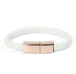 Mới nhất Quà Tặng dòng duy nhất Sạc Dây đeo cổ tay Cáp Da và hợp kim nhôm giao diện USB Cáp dữ liệu Vòng đeo tay - Product Image 3