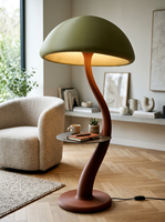 Lampe de sol florale moderne imprimée en 3D, blanche, PETG, LED 5000K, lumière du jour, commande tactile, Ra90, E26, design minimaliste, grande taille