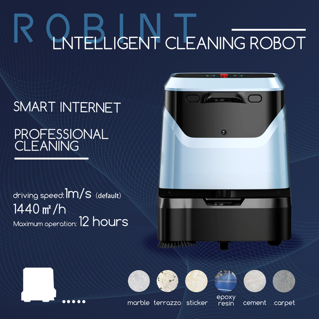 Robinet Strong Suction Commercial Floor Cleaning Robot with Laser Navigation Auto Charge Multi-Surface Cleaning