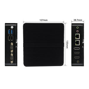 N100 không quạt Mini PC Dual Lan 2 COM win11 Linux gồ ghề máy tính Ba hiển thị nettop - Product Image 6