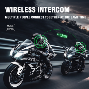 Casque de moto C6 avec écouteurs Bluetooth, radio FM, <span class=keywords><strong>interphone</strong></span> <span class=keywords><strong>sans</strong></span> <span class=keywords><strong>fil</strong></span> 500M, appels, étanche IPX6, casque <span class=keywords><strong>sans</strong></span> <span class=keywords><strong>fil</strong></span> détachable - Product Image 3