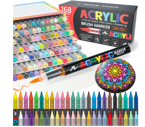 Marcador Acrílico Líquido de 72 Colores, Punta Suave, Tinta Permanente, para Dibujo Artístico, Ancho de Escritura de 6 mm, Punta de Pincel - Product Image 5