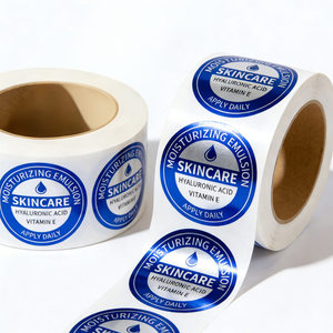 Op maat gemaakte, zelfklevende BOPP-etiketten met waterdichte <span class=keywords><strong>logo</strong></span>-druk en metallic effect - Product Image 1