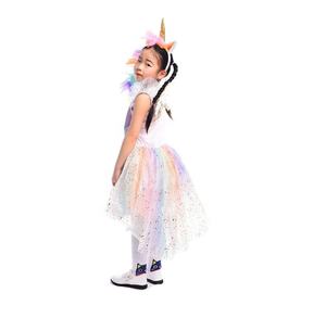 Niñas fiesta de cumpleaños vestido de <span class=keywords><strong>princesa</strong></span> niños carnaval fiesta <span class=keywords><strong>unicornio</strong></span> disfraz Cosplay - Product Image 4