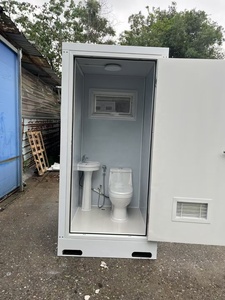 Toilettes portables d'extérieur avec structure en acier galvanisé pour utilisation en parc, toilettes mobiles préfabriquées avec installation facile - Product Image 6