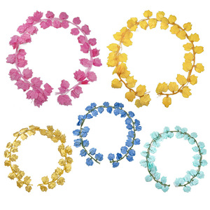 Hongyu Artificial Grape <b>Leaf</b> Vine 36 Pieces Silk Flower <b>Wall</b> Ceiling <b>Decor</b> Colorful Hanging Greenery - Product Image 1