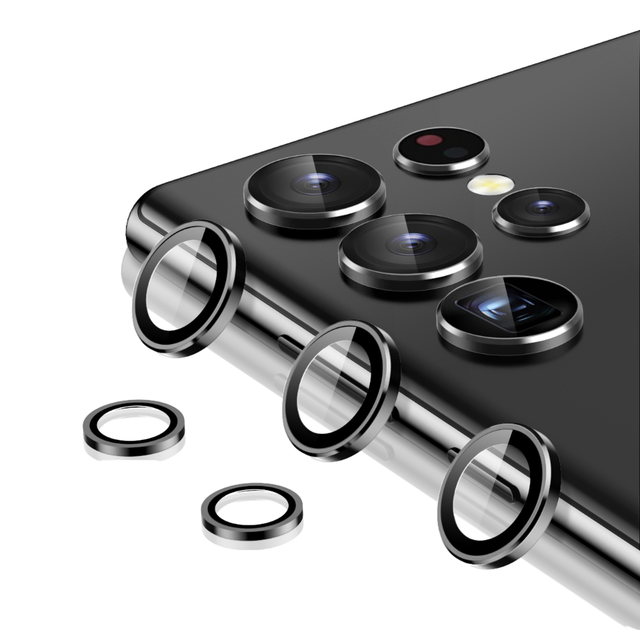 Hot Selling 9H 3D Full Cover Aluminium Camera Protector Film for iPhone 16 Pro Max for Samsung S25U Back Camera Lens Protection