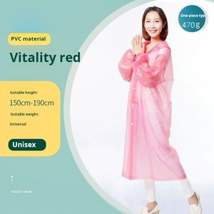 PVC Oxford Crystal Polka Dot Hombres y mujeres de una pieza Largo al aire libre Turista Senderismo Ciclismo Poncho universal - Product Image 3