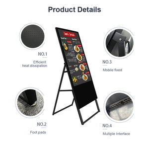 Support de sol Kiosque portable Totem <span class=keywords><strong>Media</strong></span> Publicité Affichage Lecteur Lcd Signalisation numérique - Product Image 5