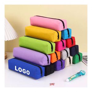 Luxury Cotton Small Canvas Zipper Makeup <b>Case</b> Custom Logo Travel <b>Cosmetic</b> Pencil and Coin Pouch Fashionable Makeup Bag - Product Image 1