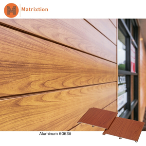 Matrixtion Siding madeira alumínio tapume painéis madeira durável olhar revestimento exterior - Product Image 1