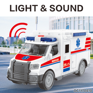 Vente en gros - Jouet <span class=keywords><strong>ambulance</strong></span> miniature à l'échelle 1:20 - Kit docteur - Nouveau modèle réaliste - Mini voiture de ville avec portes qui s'ouvrent, lumière et musique - Product Image 5